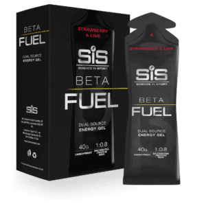 Science in Sport Beta Fuel Gels Dual Source Energy Gel, Strawberry and Lime Flavour, 40 g of Carbs Per Pack, 60 ml Pack (6 Pack)