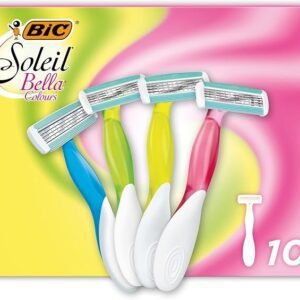 BIC Soleil Bella, 4 Blade Disposable Women's Razors, Pack of 10