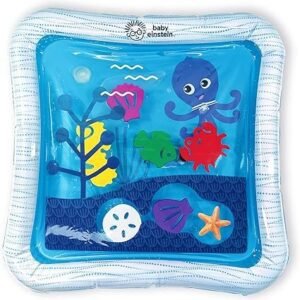 Baby Einstein Tummy Time Water Play Mat, Activity Center and Sensory Toy for Babies - Opus’S Ocean of Discovery, Newborn and Up, Black (1er Pack)