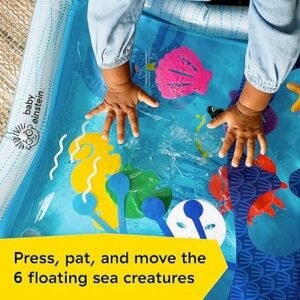 Baby Einstein Tummy Time Water Play Mat, Activity Center and Sensory Toy for Babies - Opus’S Ocean of Discovery, Newborn and Up, Black (1er Pack)