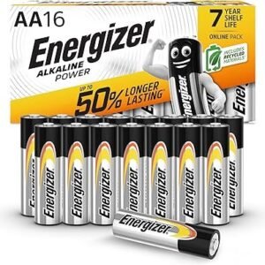 Energizer AA Batteries, Alkaline Power, 16 Pack, Double A Battery Pack