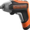 BLACK+DECKER Cordless Rapid Screwdriver with Bits and Storage Case 3.6V