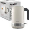 Breville High Gloss Electric Kettle | 1.7L | 3kW Fast Boil | Cream & Stainless Steel [VKT153]
