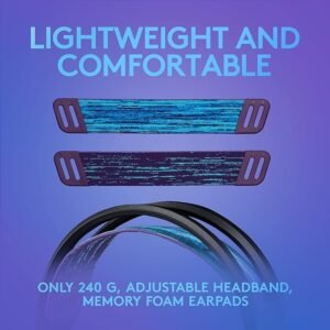 Logitech G G335 Wired Gaming Headset, with Microphone, 3.5mm Audio Jack, Comfortable Memory Foam Earpads, Lightweight, Compatible with PC, PlayStation, Xbox, Nintendo Switch - Black