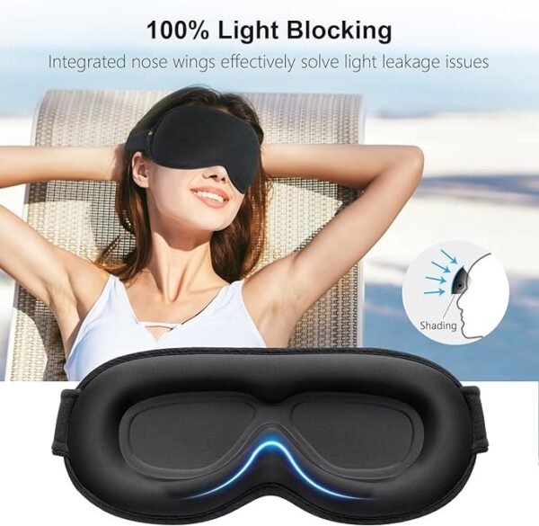 Gritin 100% Blackout Sleep Masks for Women & Men - Zero Eye Pressure Sleeping Eye Mask