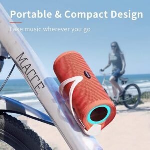 HEYSONG Portable Bluetooth Speaker, Waterproof Wireless Outdoor Speakers Gifts for Men - Red