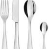 Alessi 5180s24m Nuovo Milano 24-piece monobloc 18/10 polished stainless steel cutlery set, Stainlesssteel