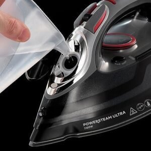 Russell Hobbs Power Steam Ultra Iron, Ceramic Non-stick soleplate, 210g Steam Shot, 70g Continuous steam, 350ml Water Tank, Self-clean, Anti-calc & Anti-drip function, 3m Cord, 3100W, 20630