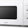 COMFEE' 700W 20L White Microwave Oven With 5 Cooking Power Levels, Quick Defrost Function, And Kitchen Manual Timer - Compact Design CM-M202CC(WH)