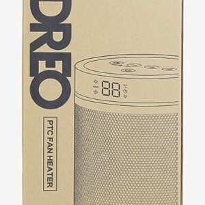 Dreo Electric Heater, 1500W Energy Efficient Space Silent Room Heater, Portable Ceramic Fan Heaters, Thermostat 3 Modes 12H Timer, Overheat & Tip Over Protection, for Bedroom, Atom 316, Gold