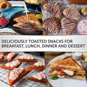 Breville Deep Fill Toastie Maker | 2 Slice Sandwich Toaster | Non-Stick Plates | Cooks a Toastie in 5 Minutes | White [VST091]