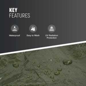 Keplin Waterproof Tarpaulin Cover Sheet - Heavy Duty, Mould-Resistant, Easy to Wash