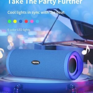 HEYSONG Portable Bluetooth Speaker, Waterproof Wireless Outdoor Speakers Gifts for Men - Blue