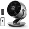 Dreo Smart Table Fan for Bedroom, 28dB Silent Air Circulator Fan with Remote, 7 Inch Diameter Cooling Quiet Desk Fan, 120° Vertical Manual+90° Horizontal Oscillating, 4 Speeds, 5 Modes, 12H Timer