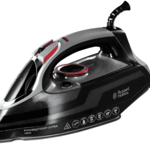 Russell Hobbs Power Steam Ultra Iron, Ceramic Non-stick soleplate, 210g Steam Shot, 70g Continuous steam, 350ml Water Tank, Self-clean, Anti-calc & Anti-drip function, 3m Cord, 3100W, 20630