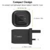 Belkin 65W Dual USB Type C Wall Charger, Fast Charging Power Delivery 3.0 with GaN Technology, USB Plug fast charger for iPhone 16, 15, 14, iPad, MacBook, Samsung Galaxy S24, Pixel and more - Black