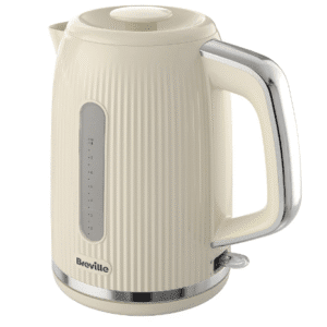 Breville Bold Vanilla Cream Electric Kettle | 1.7L | 3kW Fast Boil | Cream & Silver Chrome [VKT223]