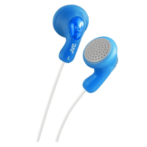 JVC Gumy HA-F14-AN-U In-Ear Earphones - Optimal Comfort with Soft Rubber Body - Powerful Reproduction - Choice of Bright Colours