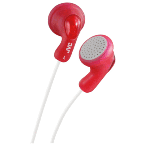 JVC Gumy HA-F14-RN-U In-Ear Headphones Wired Optimal Rubber Body Powerful Sound Red