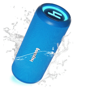HEYSONG Bluetooth Speaker, Portable Wireless Waterproof Speakers with Led FOR Shower, Bike, Kayak, Beach, Blue