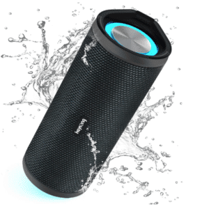 HEYSONG Portable Bluetooth Speaker, Waterproof Outdoor Speakers with LED Light, Enhanced Bass, IPX7 Floating, 40H Play, TF Card, True Wireless Stereo for Party, Shower, Biking, Gifts for Men